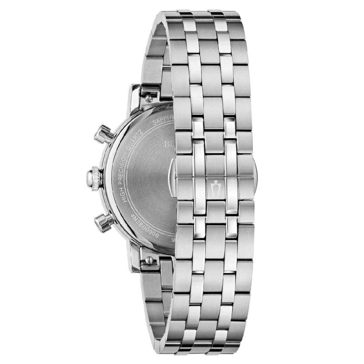 BULOVA CLASSIC CHRONOGRAPH albastru curea din metal spate