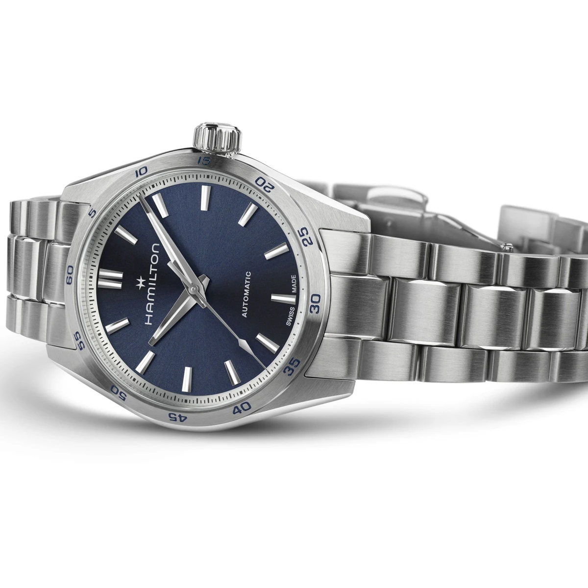 SEHM0004 HAMILTON JAZZMASTER PERFORMER AUTO albastru curea din metal (2)