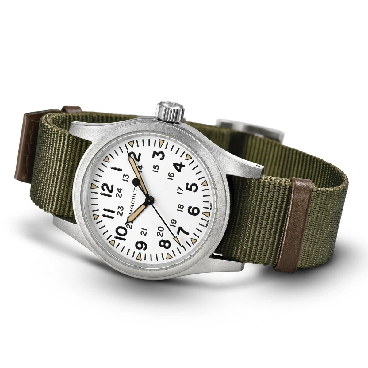 SEHM0014 HAMILTON KHAKI FIELD MECHANICAL alb curea verde nato (2)