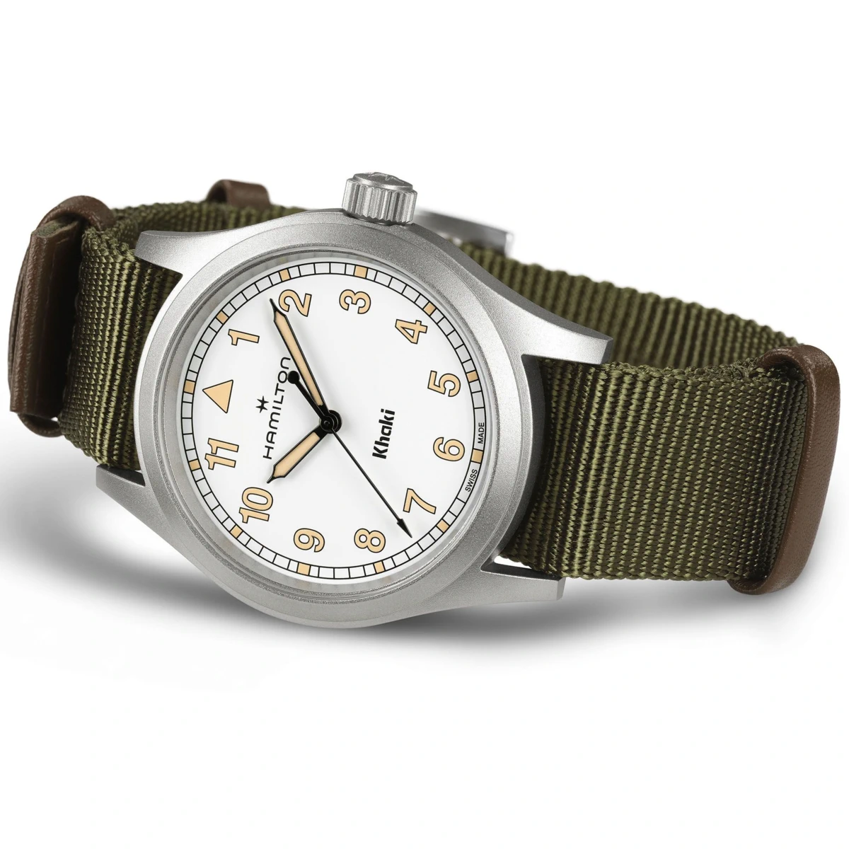 SEHM0016 HAMILTON KHAKI FIELD QUARTZ alb curea verde nato (3)
