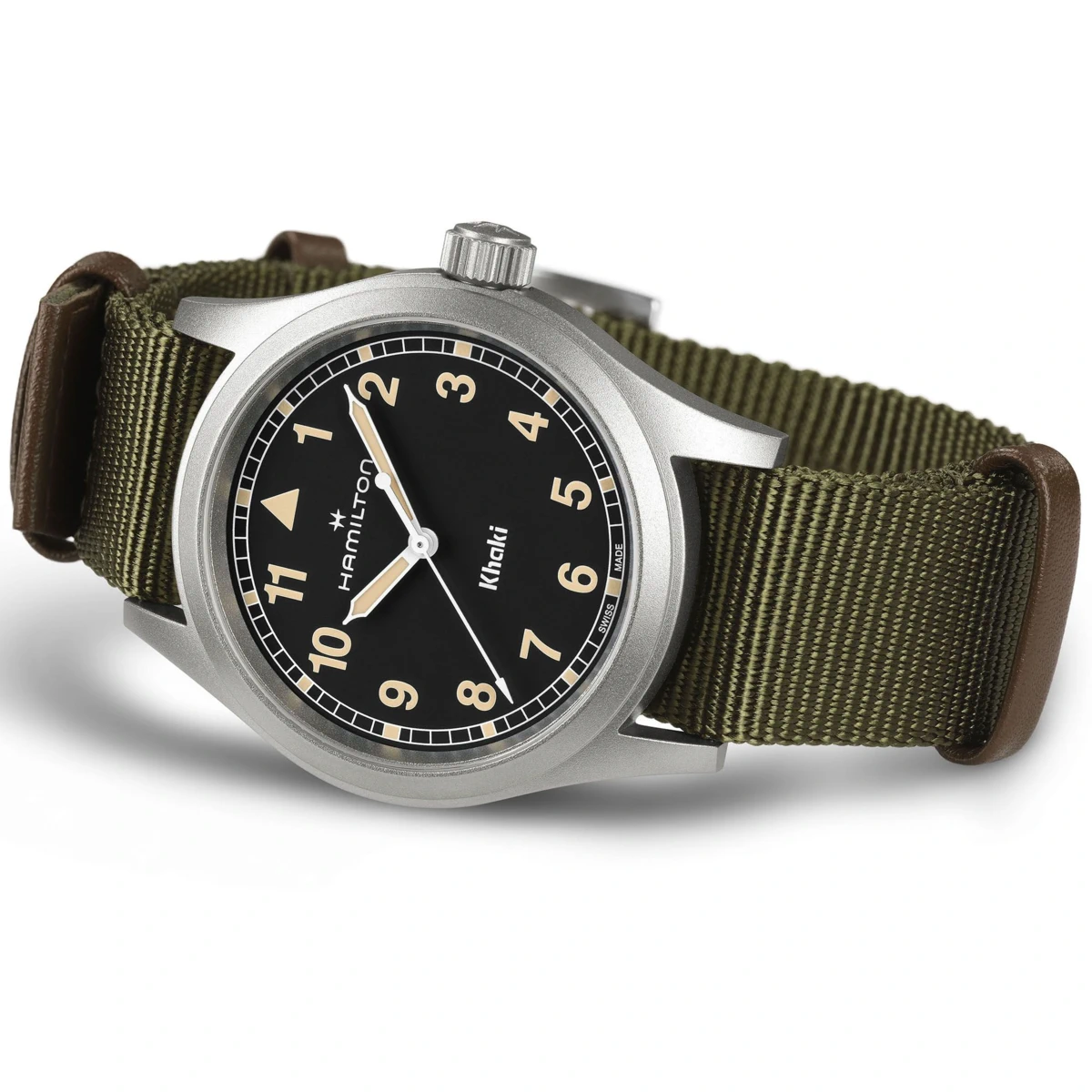 SEHM0017 HAMILTON KHAKI FIELD QUARTZ negru curea verde nato (2)