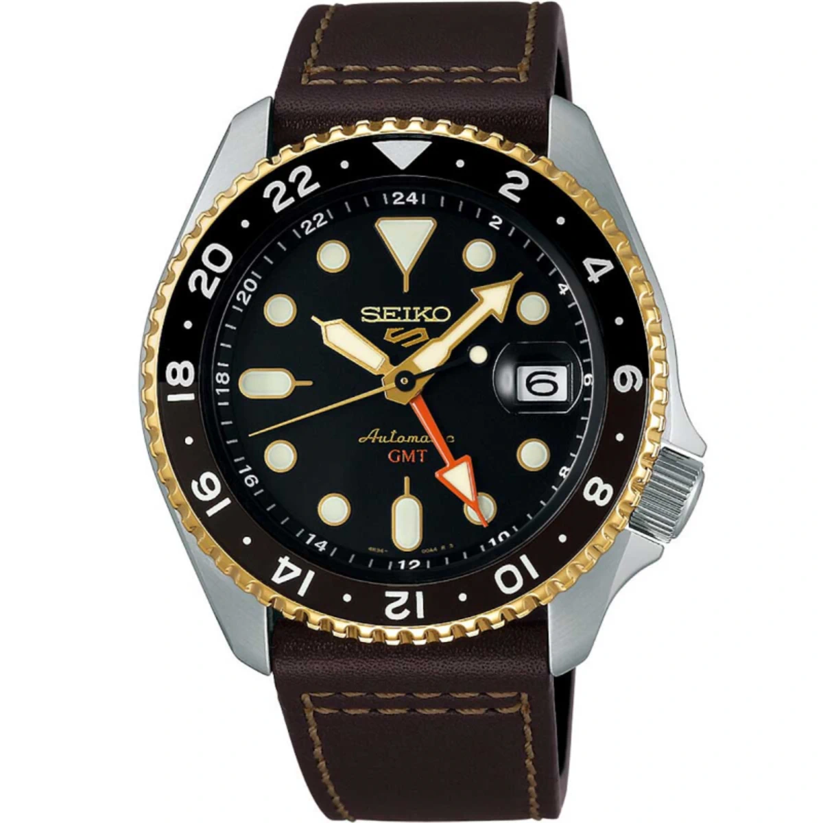 Seiko 5 Sports GMT Piele