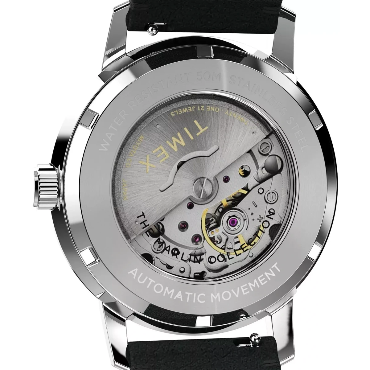 SETMX0005 TIMEX MARLIN AUTOMATIC negru curea din piele (5)