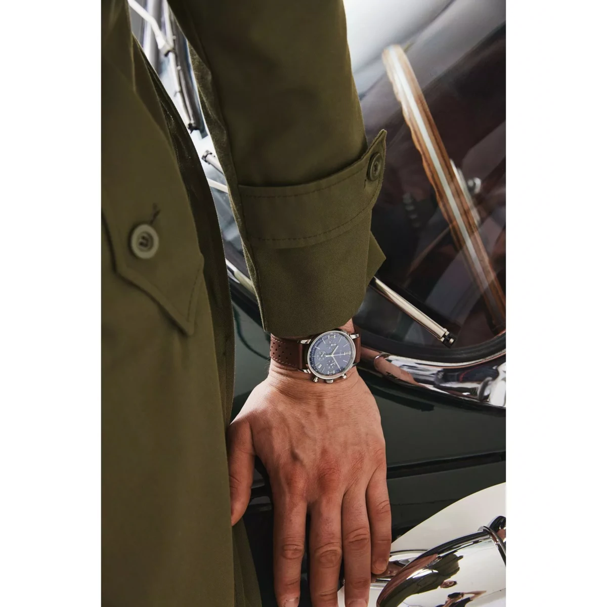 SETMX0007 TIMEX MARLIN CHRONOGRAPH albastru curea din piele (5)