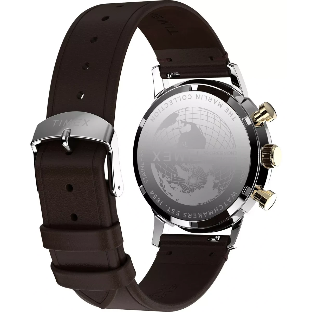 SETMX0009 TIMEX MARLIN CHRONOGRAPH albastru auriu curea din piele (3) SETMX0009 TIMEX MARLIN CHRONOGRAPH albastru auriu curea din piele (3)