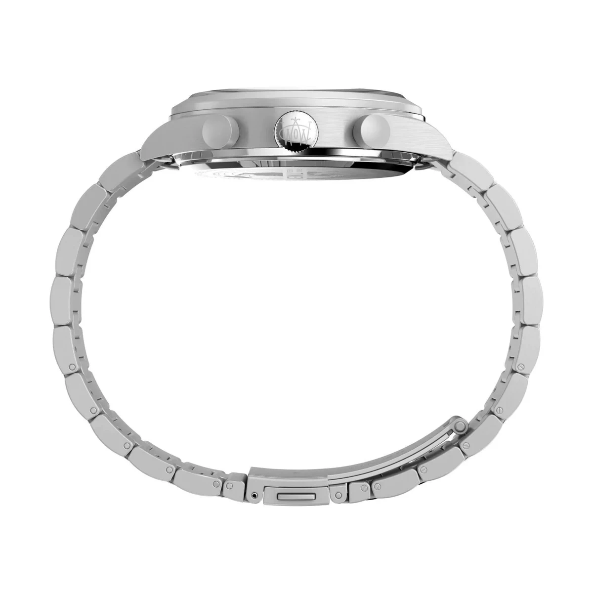 TIMEX WATERBURY TRADITIONAL FLY BACK CHRONOGRAPH negru curea din metal profil